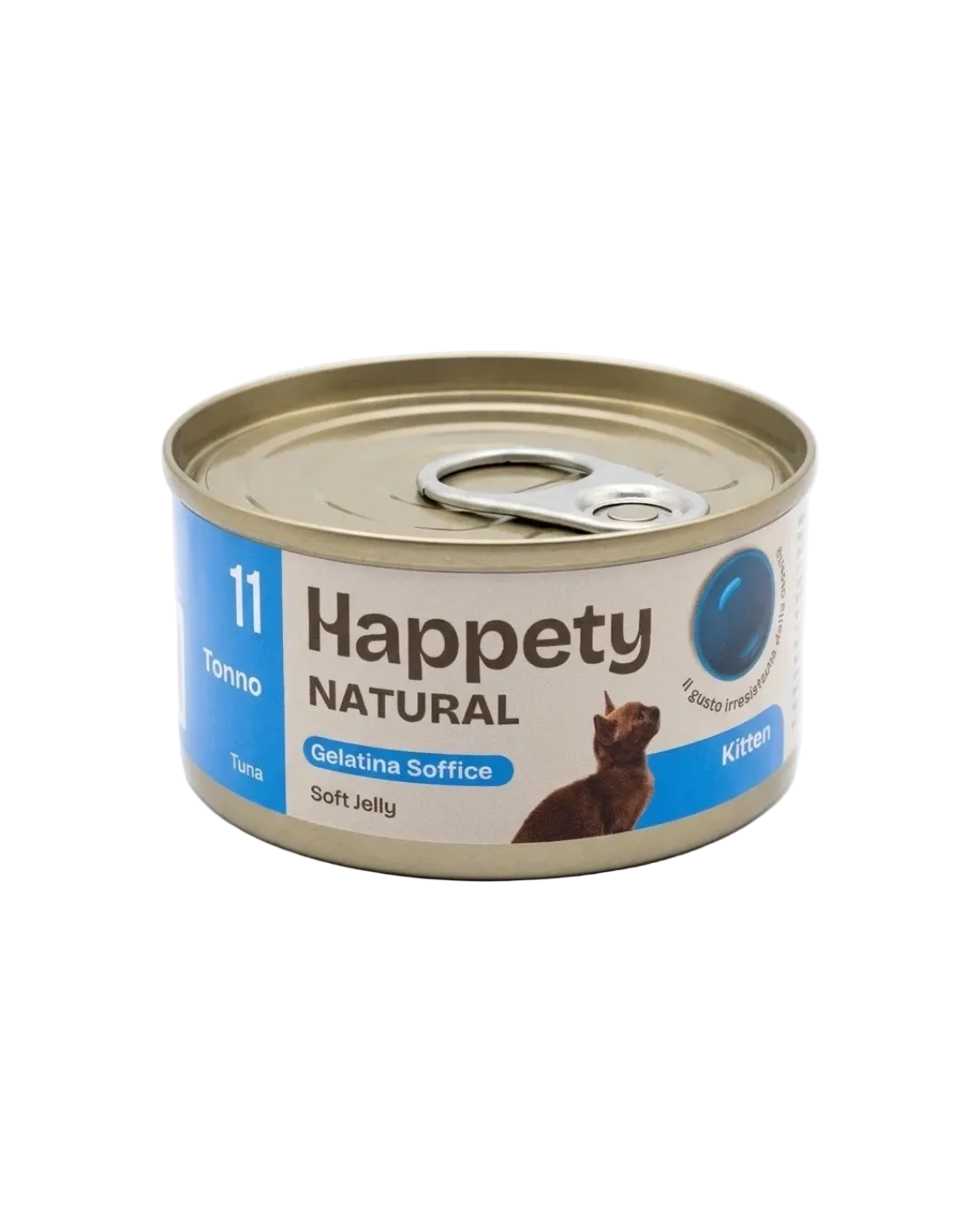 Happety Cat Wet - Gelatina Soffice Naturale in Jelly Kitten - 11 Tonno 70 gr