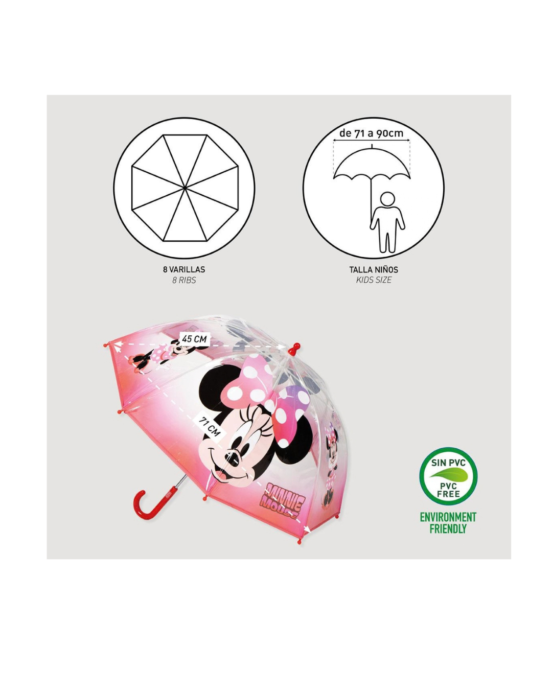 Disney - Ombrello Manuale Poe Minnie