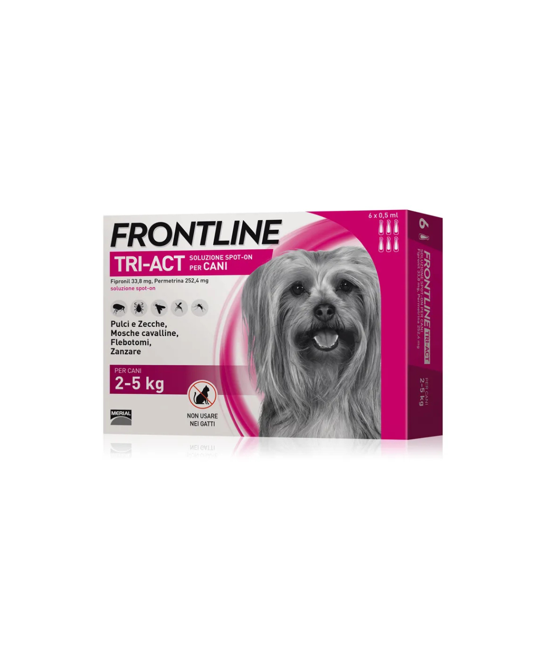 Frontline Tri - Act Spot On - Per Cani 2 - 5 kg - 6 Pipette