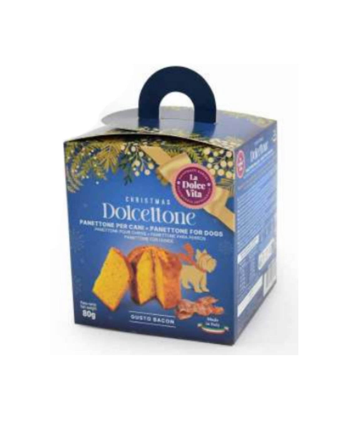 LeoPet - Dolcettone Panettone per Cani Bacon 80g