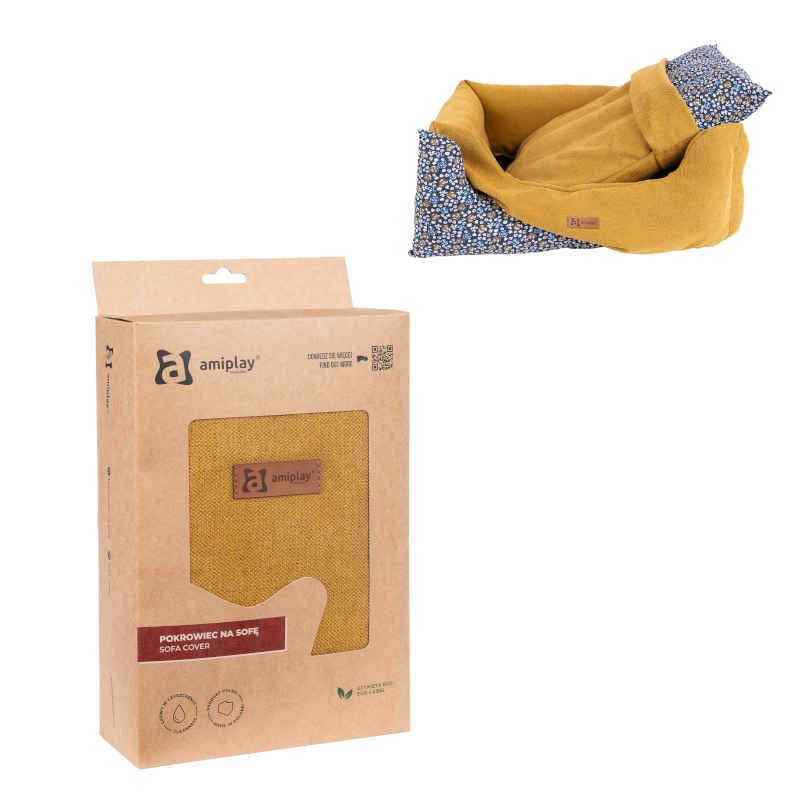 Amiplay - Copridivano Moni - Giallo M (per Imbottitura cuccia FLEN)