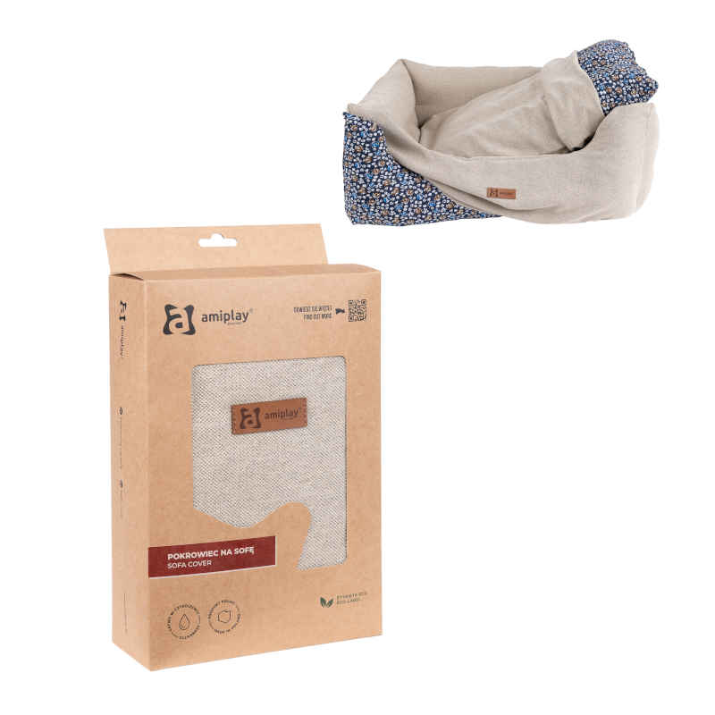 Amiplay - Copridivano Moni - Beige S (per Imbottitura cuccia FLEN)