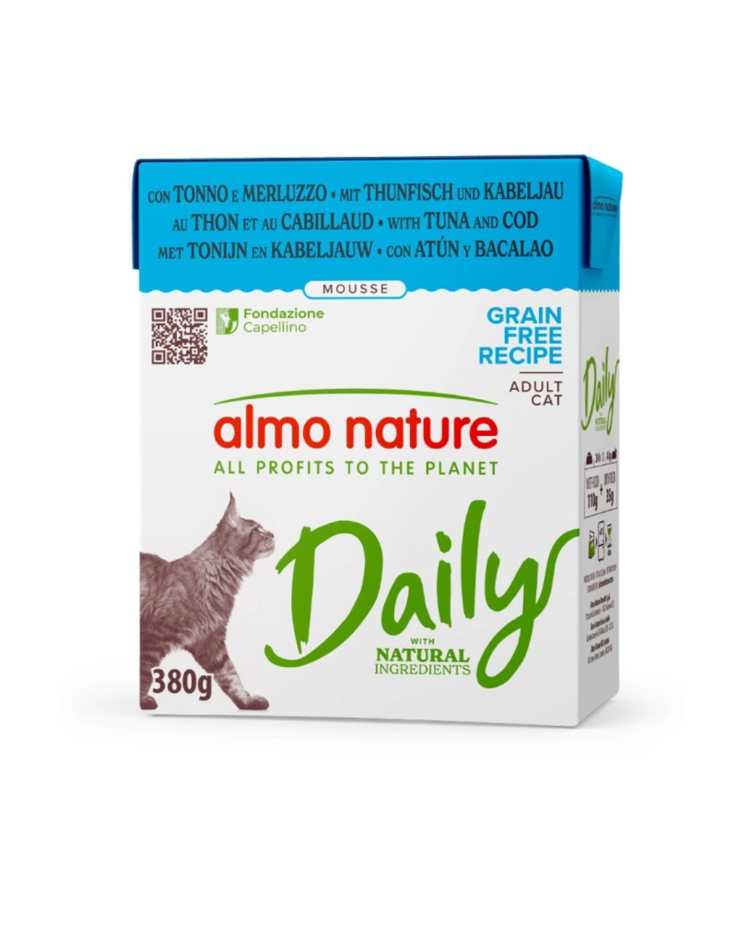 Almo Nature - Daily Cat con Tonno e Merluzzo 380gr