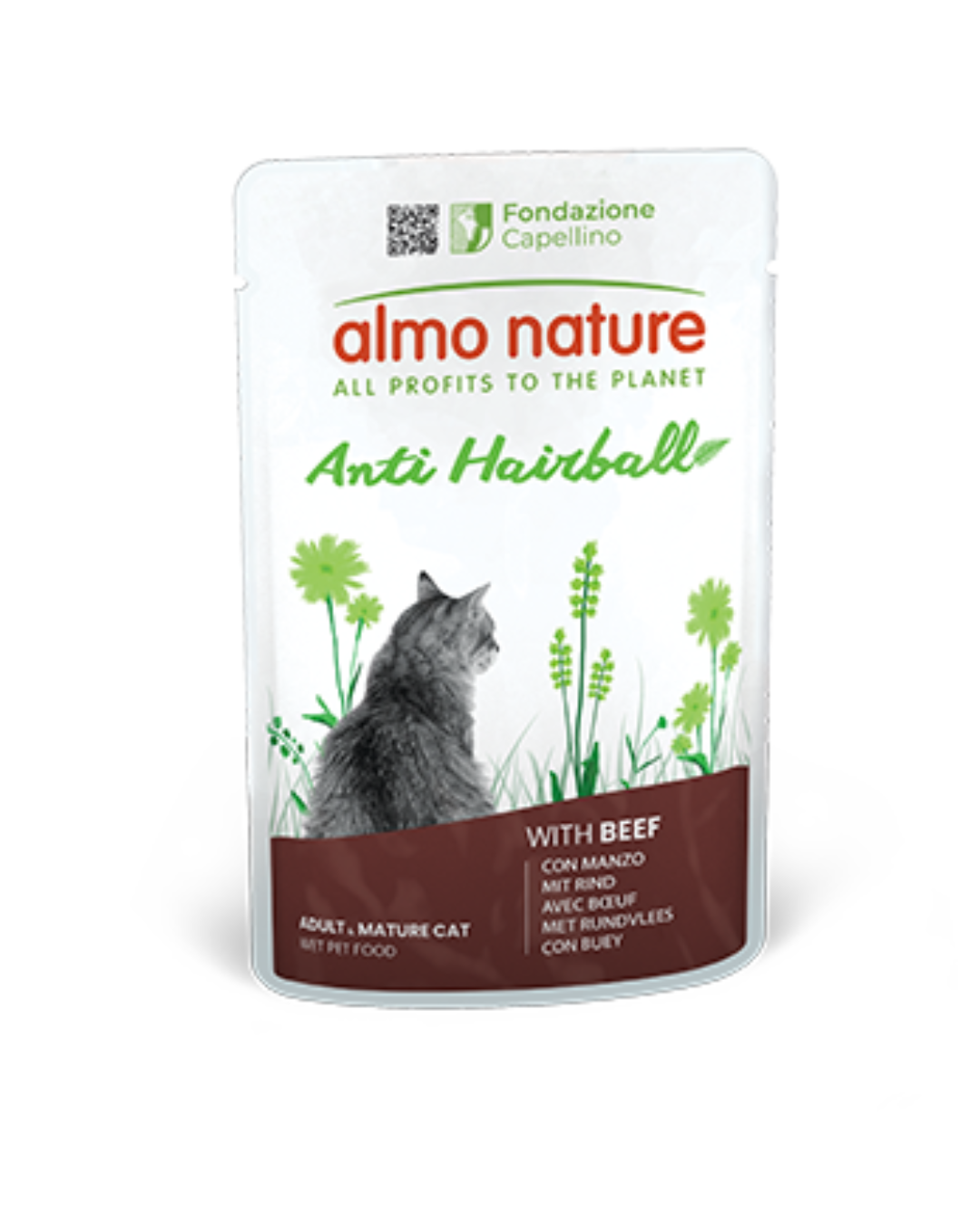 Almo Nature - Functional Anti-Hairball Cat Manzo 70gr