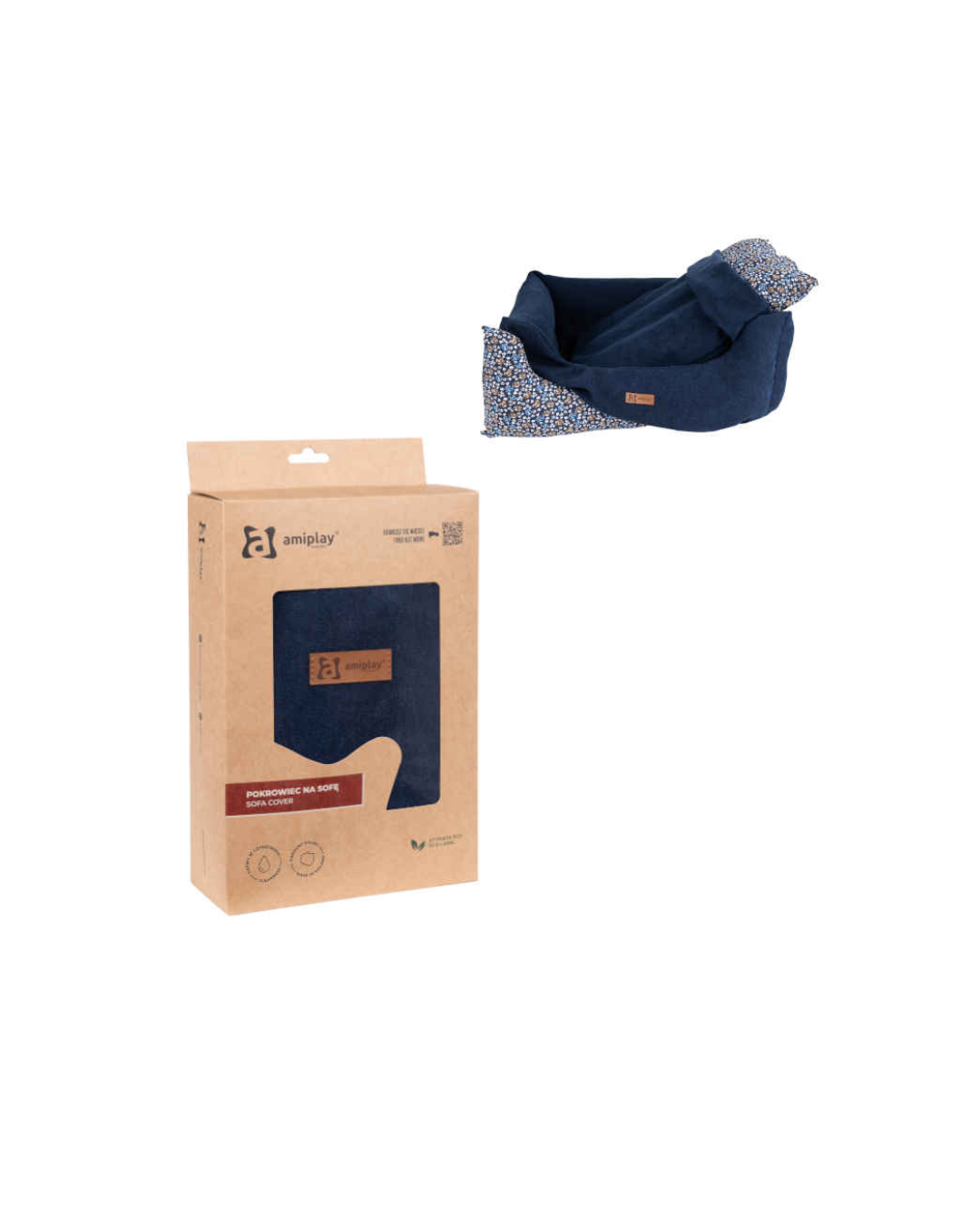 Amiplay - Copridivano Moni - Blu Navy S