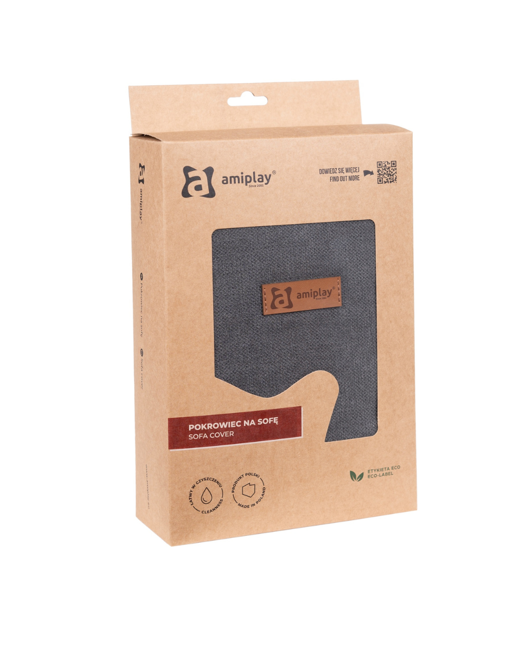 Amiplay - Copridivano Moni - Grafite L (per Imbottitura cuccia FLEN)