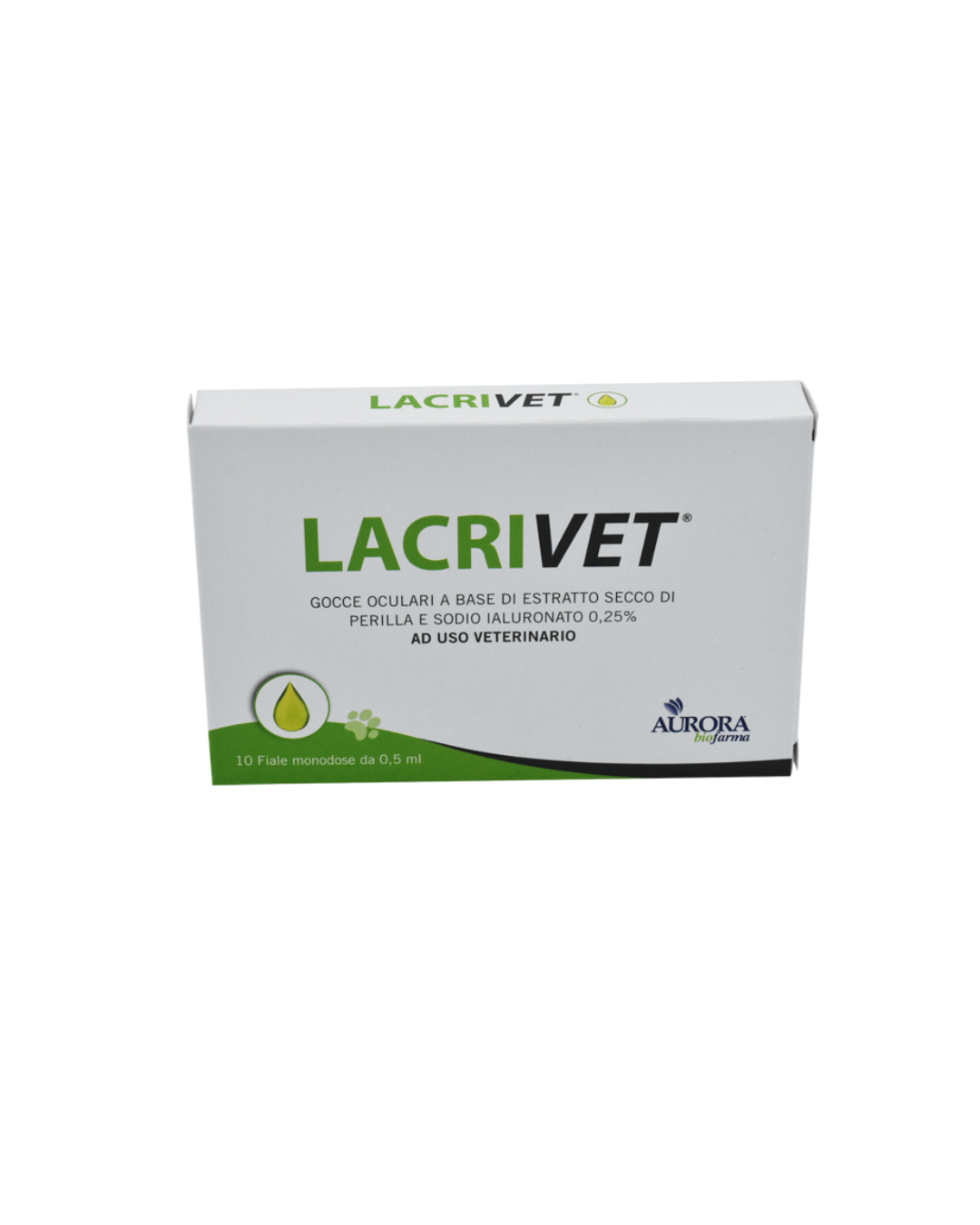 Aurora Biofarma - Lacrivet Gocce Oculari - 10 Fiale da 0,5 ml - ad Uso Animale