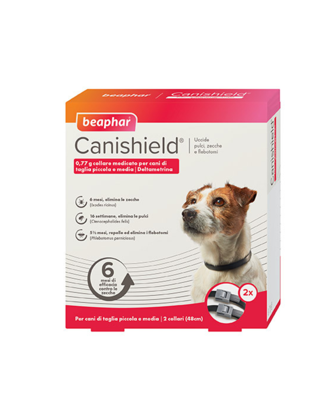 Beaphar Canishield - Collare Antiparassitario Per Cani Di Taglia Piccola e Media - Confezione x2 Collari