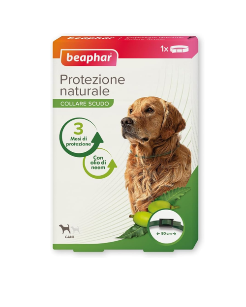 Beaphar - Protezione Naturale Collare Antiparassitario Cane L - 80 cm - Con Olio di Neem - Rufee