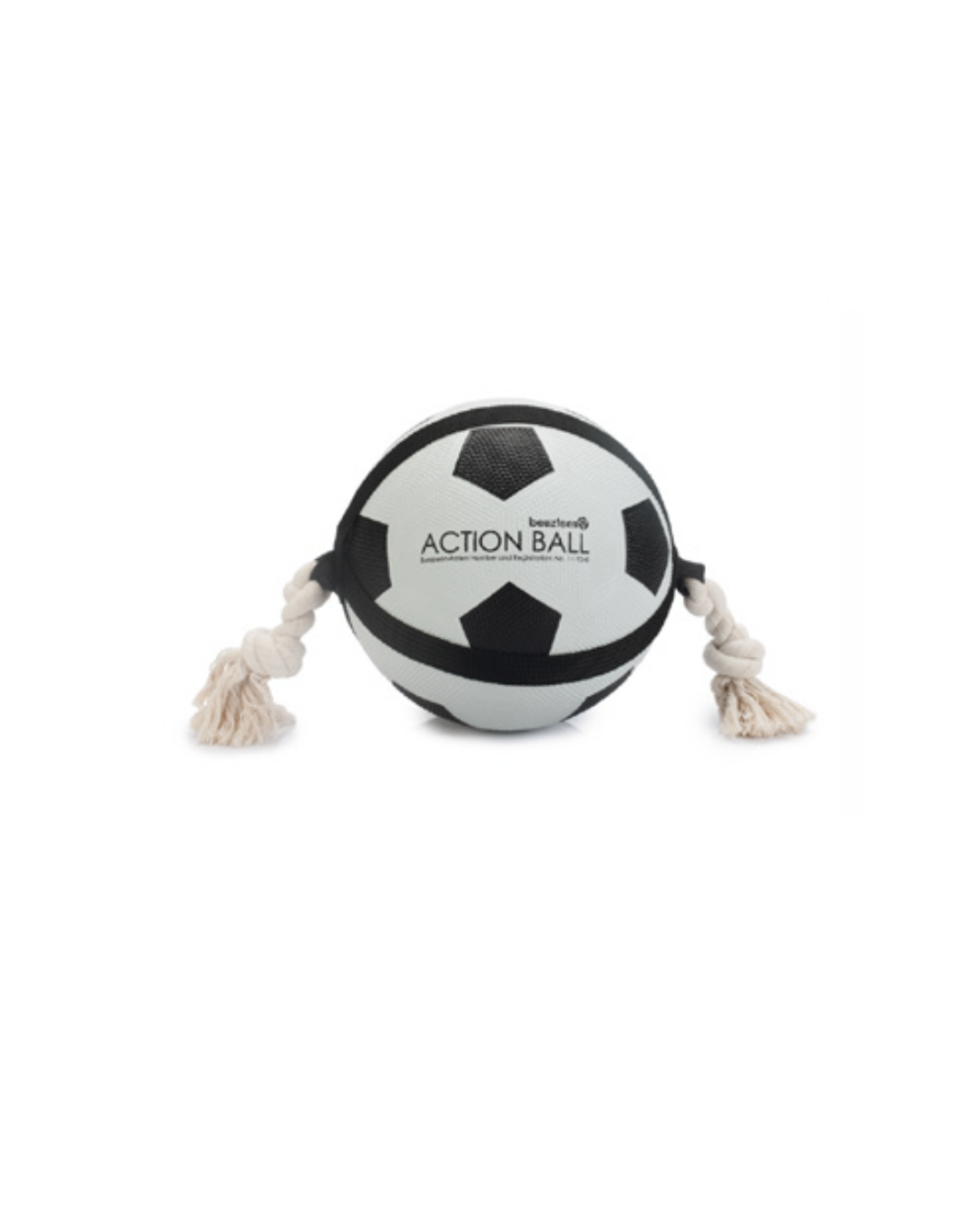 Beeztees - Palla Calcio Action Con Corda 12,5