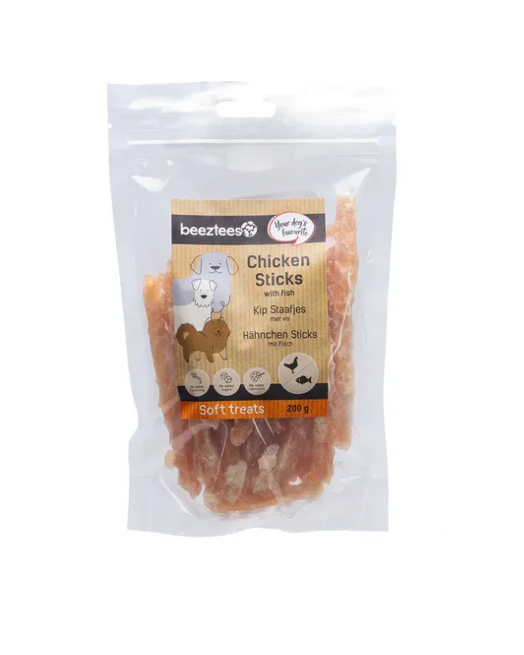 Beeztees - Snack Cubetti di Pollo con Pesce 200gr