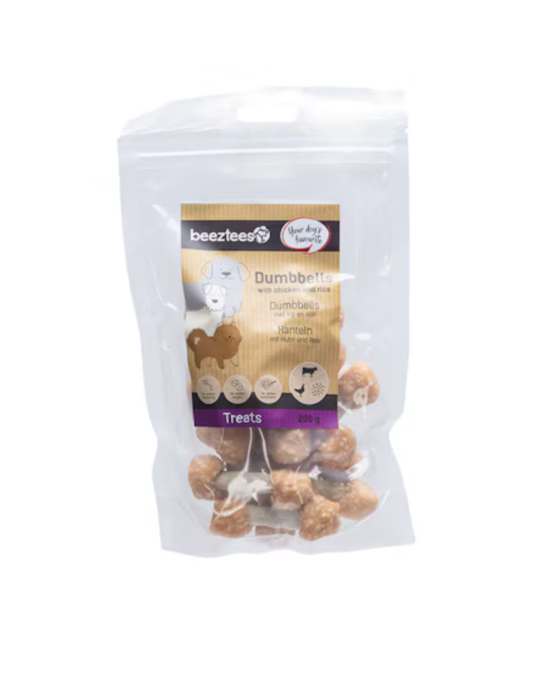Beeztees - Snack Dumbbells Pollo e Riso 200gr