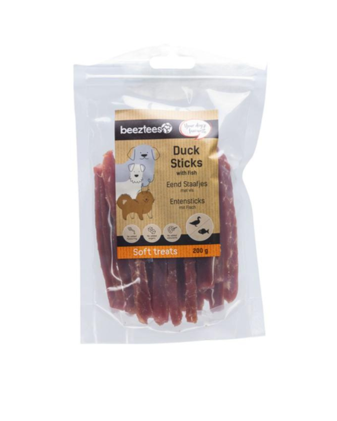 Beeztees - Snack Stick di Anatra con Pesce 200gr