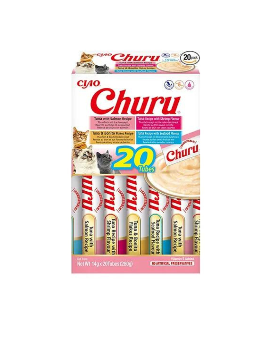 Ciao - Churu Box 20 Stick 4 Gusti Varietà Frutti di Mare