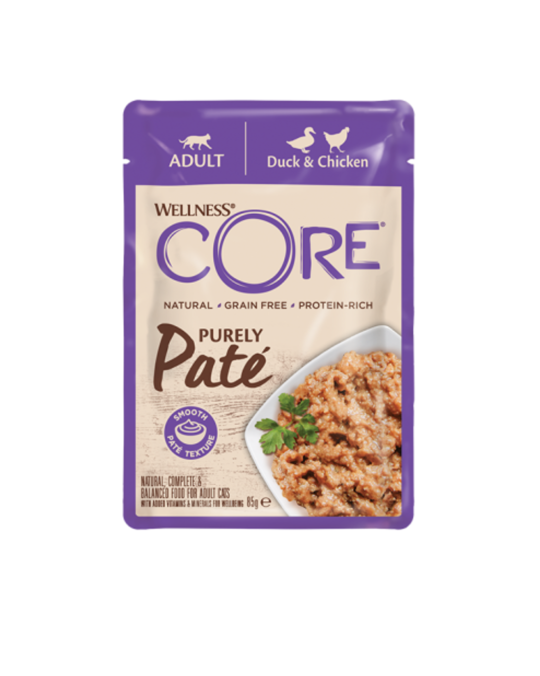 Core - Gatto Adult Purely Patè- Anatra e Pollo 85 g