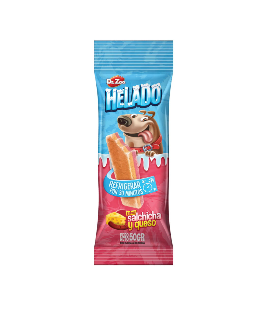 Dr. Zoo - Helado Gelato per Cani Gusto Salsiccia e Formaggio 50 g
