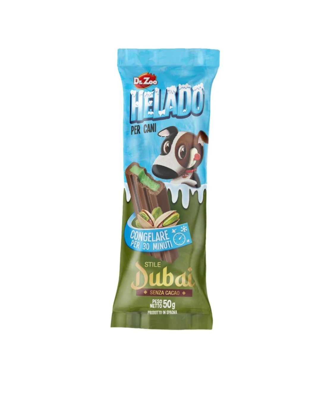 Dr. Zoo - Helado Gelato per Cani Stile Dubai Gusto Pistacchio 50 gr