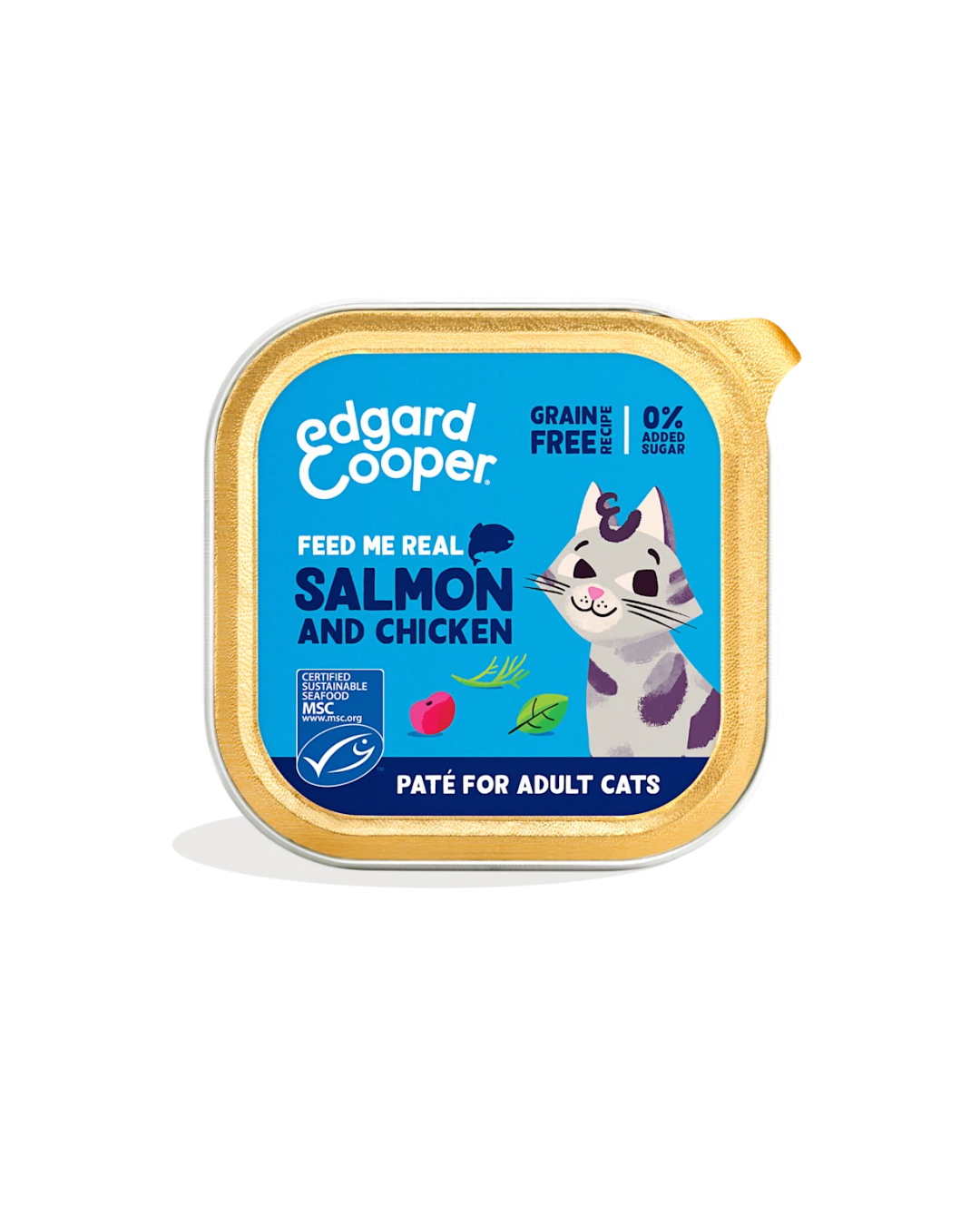 Edgard & Cooper - Cat Adult Grain Free Salmone e Pollo Patè 85 g
