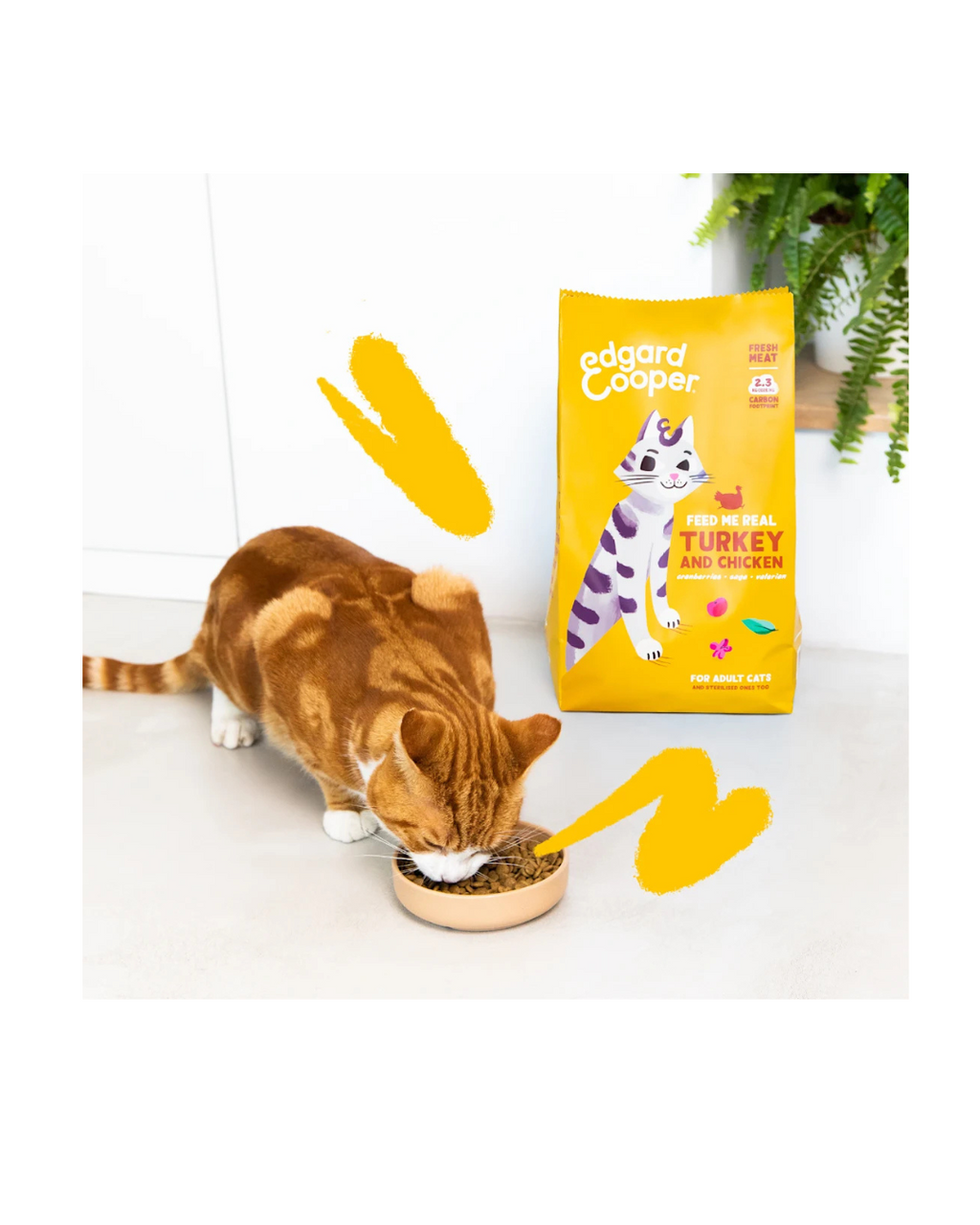 Edgard & Cooper - Cat Adult Grain Free - Tacchino e Pollo Fresco 325 g