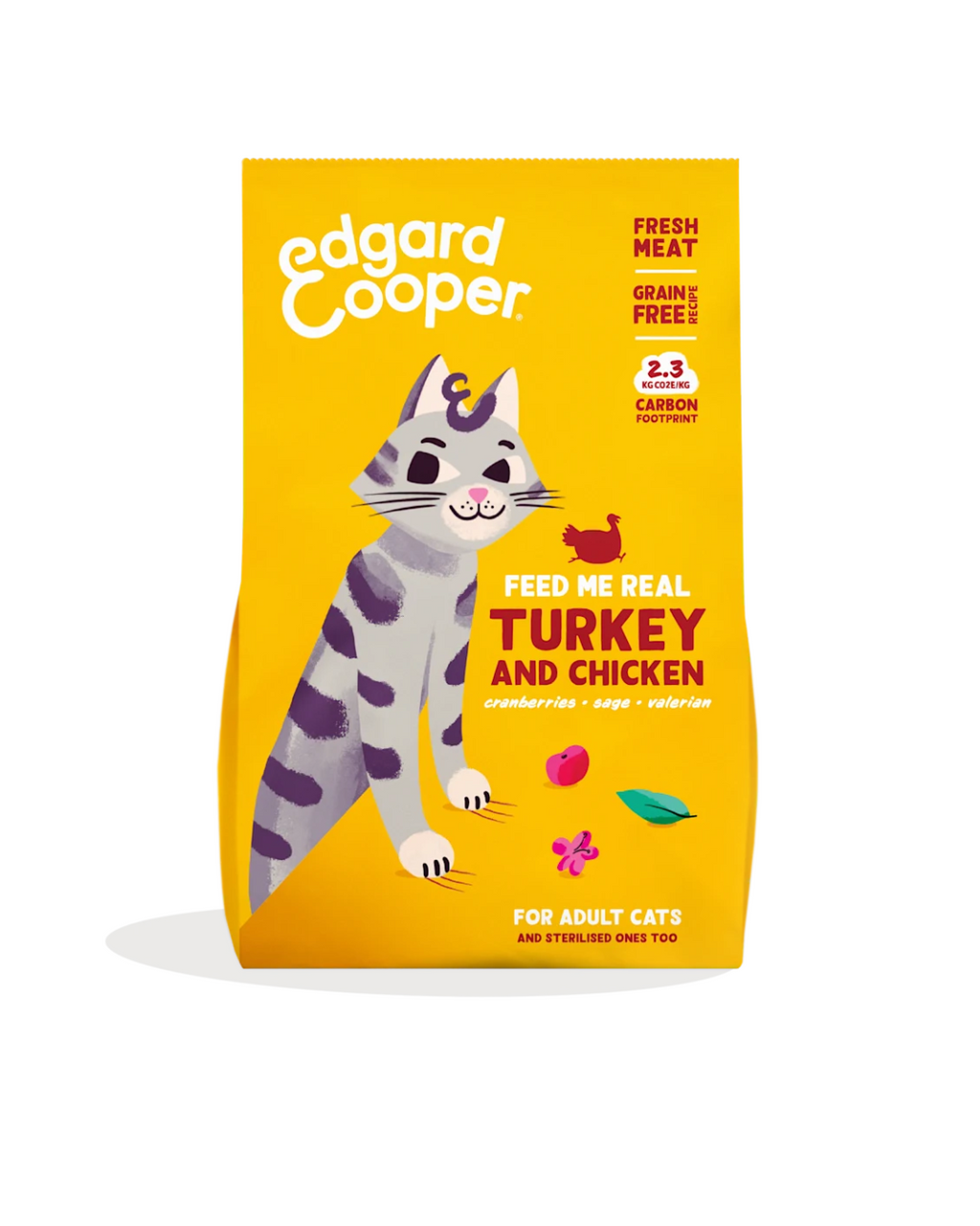 Edgard & Cooper - Cat Adult Grain Free - Tacchino e Pollo Fresco 325 g