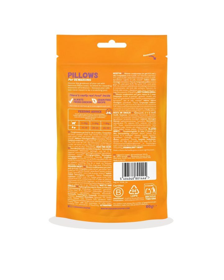 Edgard &amp; Cooper - Cat Grain Free Snack - Fagottini ripieni di Pollo 50 g