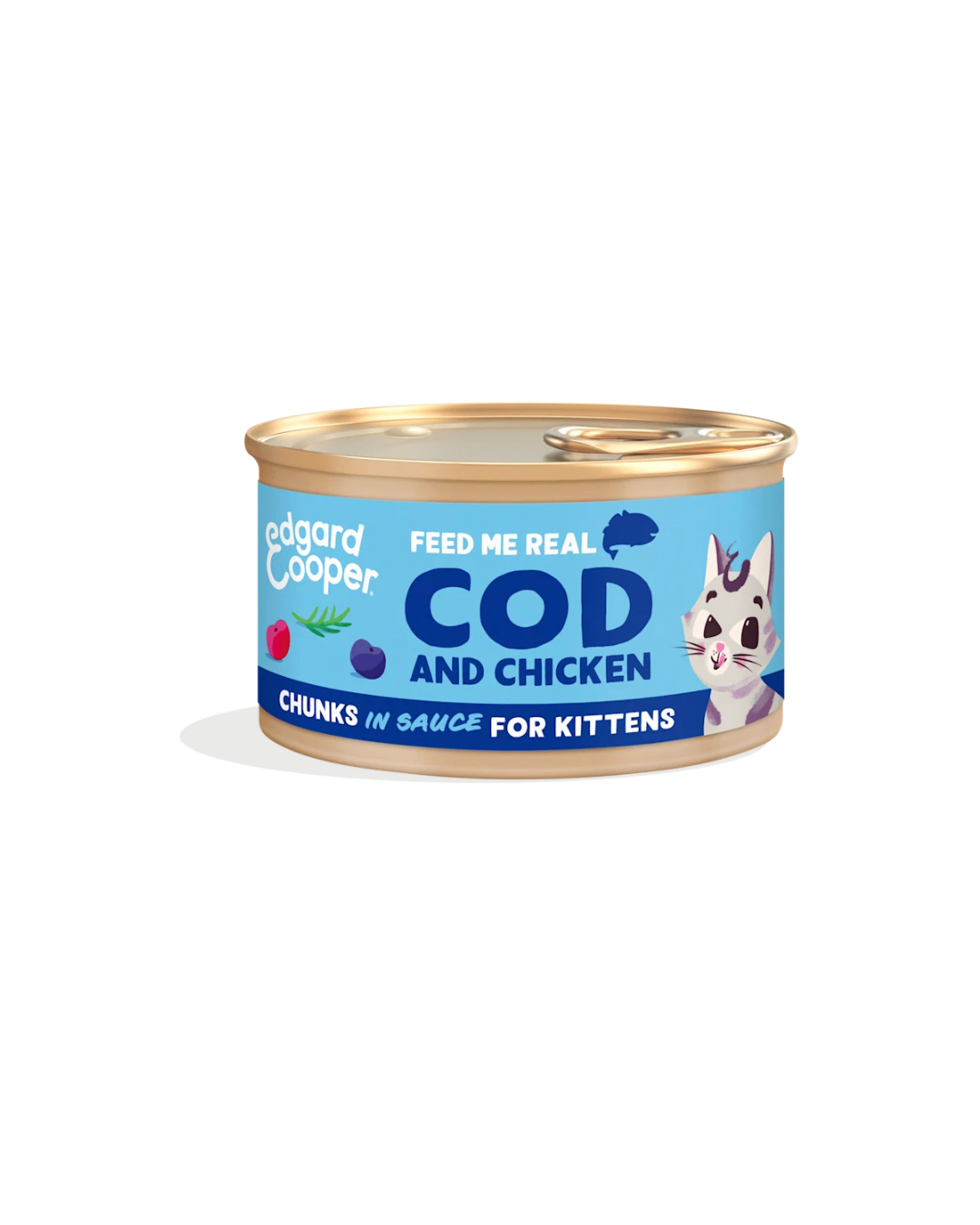 Edgard & Cooper - Cat Kitten Grain Free Merluzzo e Pollo Bocconcini in Salsa 85 g