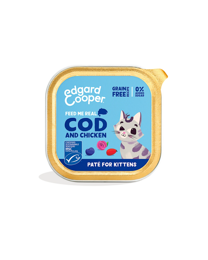Edgard & Cooper - Cat Kitten Grain Free Patè Merluzzo e Pollo 85 g