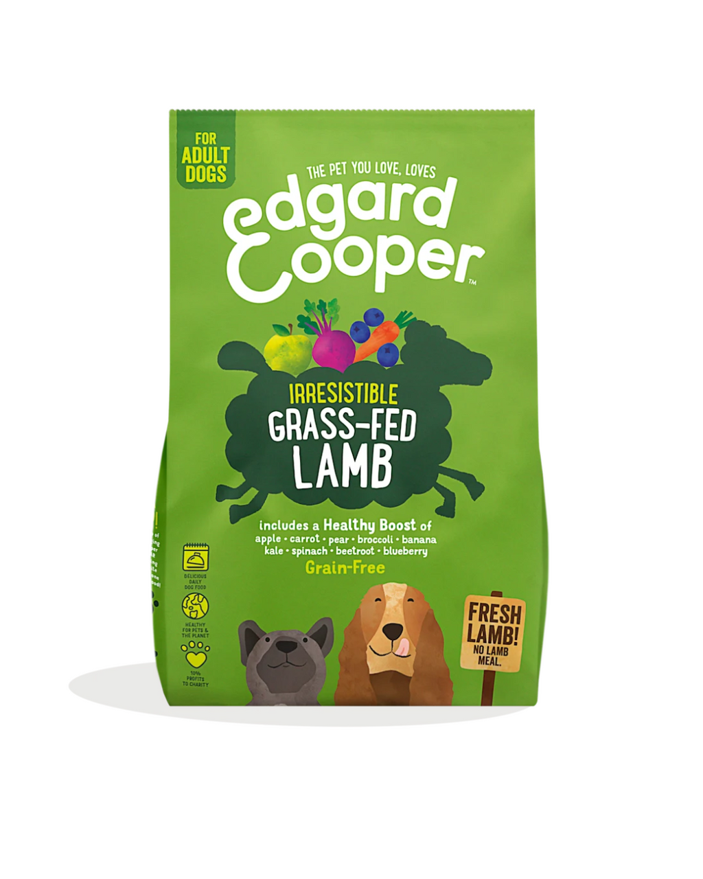 Edgard & Cooper - Dog Adult Grain Free Agnello (nutrito a erba) 7 kg