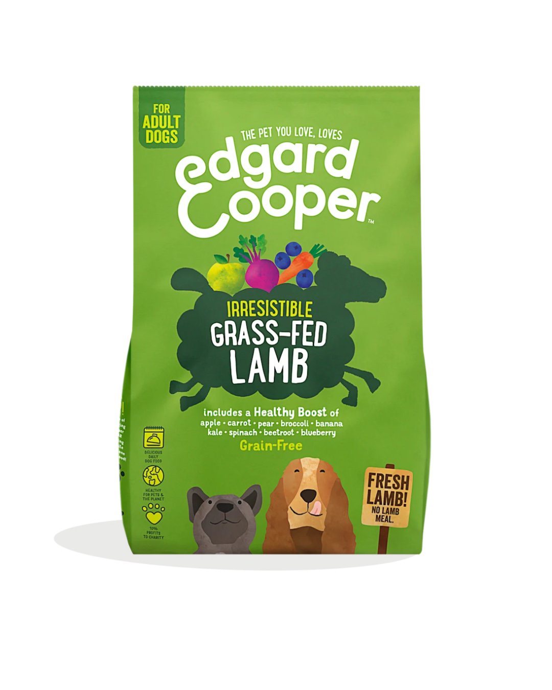Edgard & Cooper - Dog Adult Grain Free Agnello (nutrito a erba) 7 kg