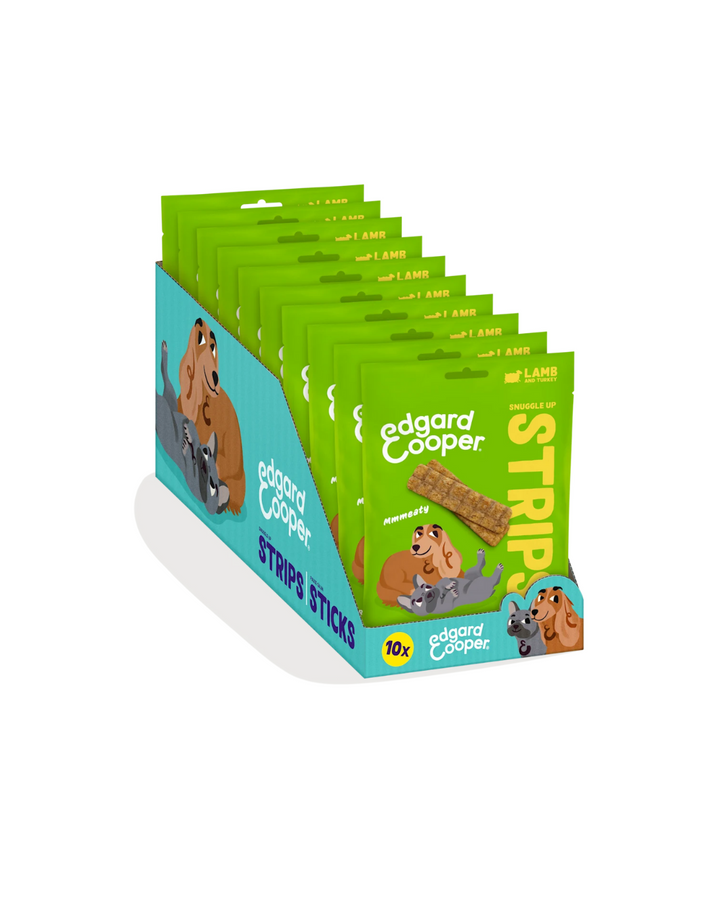 Edgard & Cooper - Dog Adult Grain Free  Snack Striscette - Agnello e Tacchino 75 g