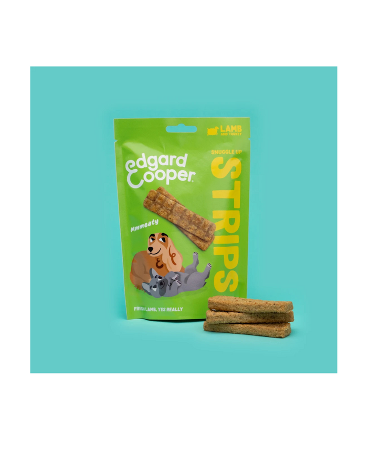 Edgard & Cooper - Dog Adult Grain Free  Snack Striscette - Agnello e Tacchino 75 g