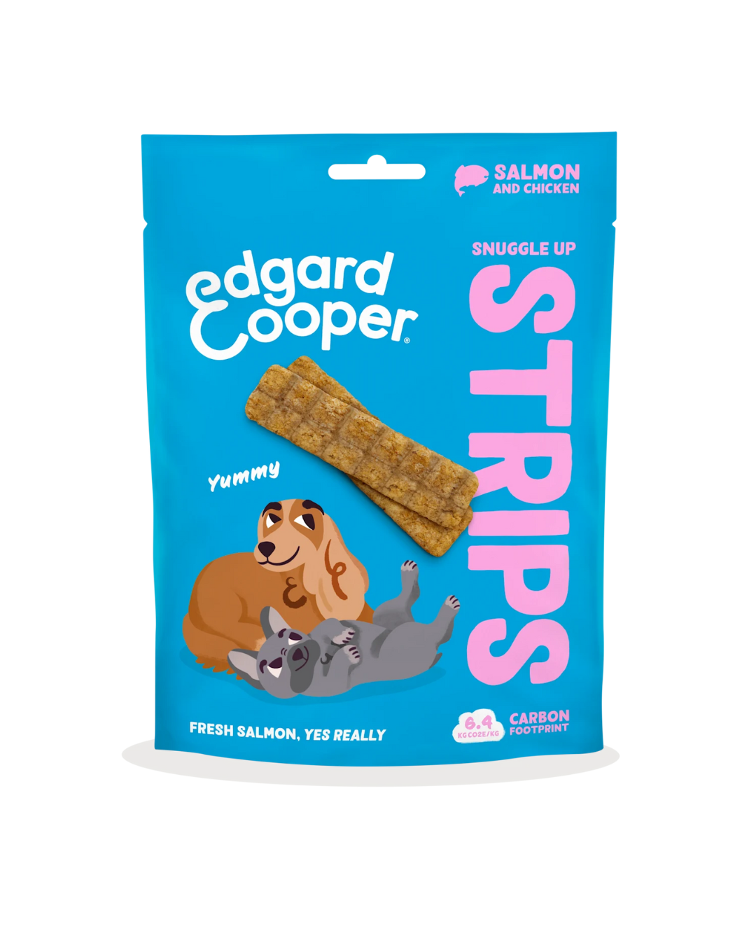 Edgard & Cooper - Dog Adult Grain Free  Snack Striscette - Salmone e Polllo 75 g