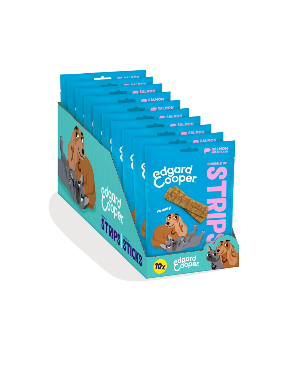 Edgard & Cooper - Dog Adult Grain Free  Snack Striscette - Salmone e Polllo 75 g