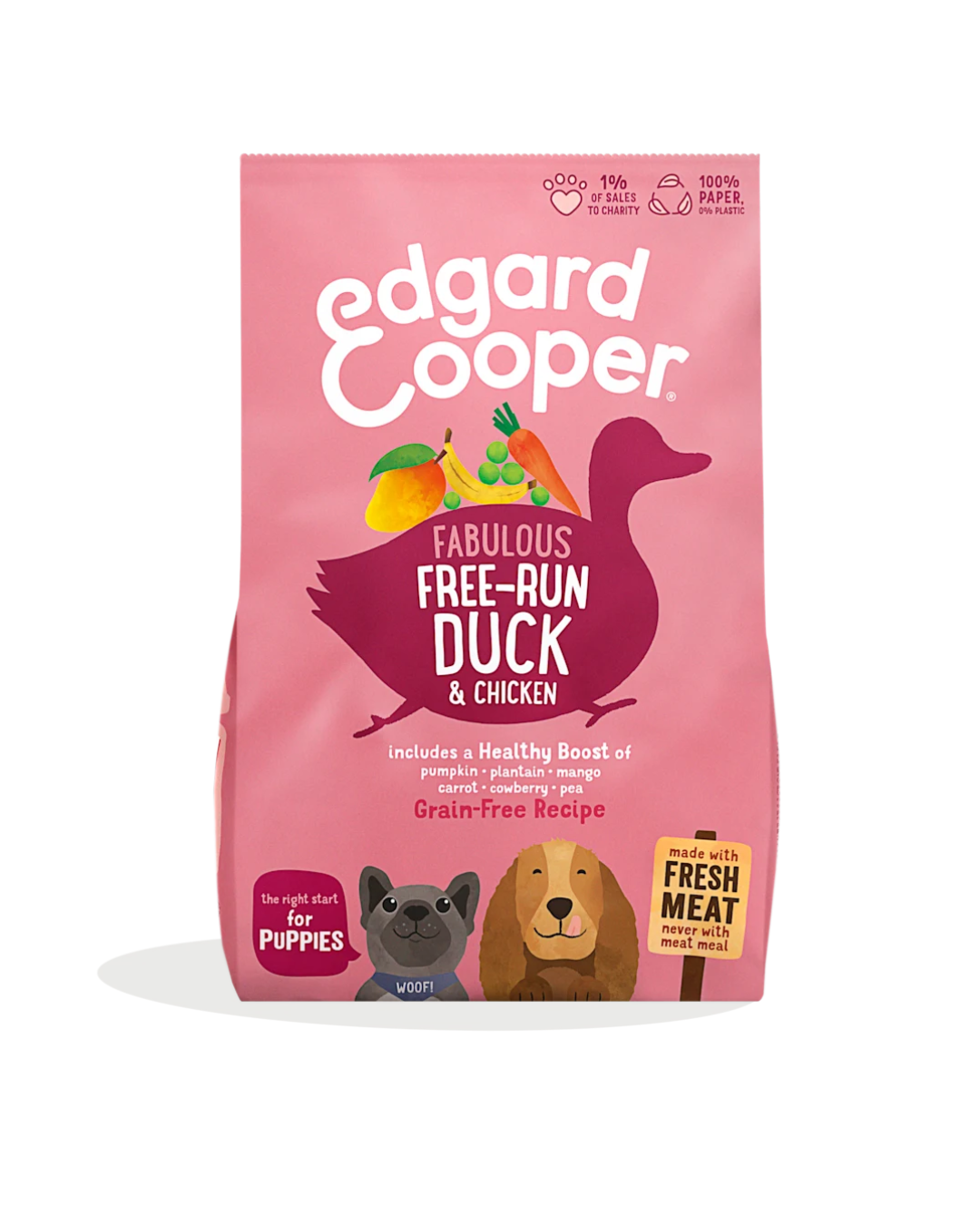 Edgard & Cooper - Dog Puppy Grain Free Anatra & Pollo (allevata a terra) 700 g