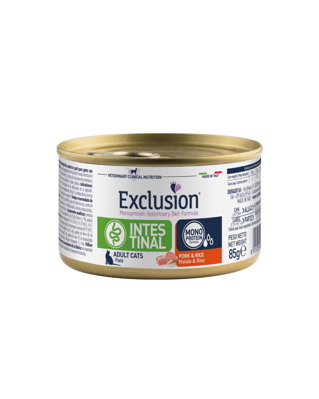 Exclusion - Veterinary Diet Gatto Intestinal - Maiale e Riso 85gr