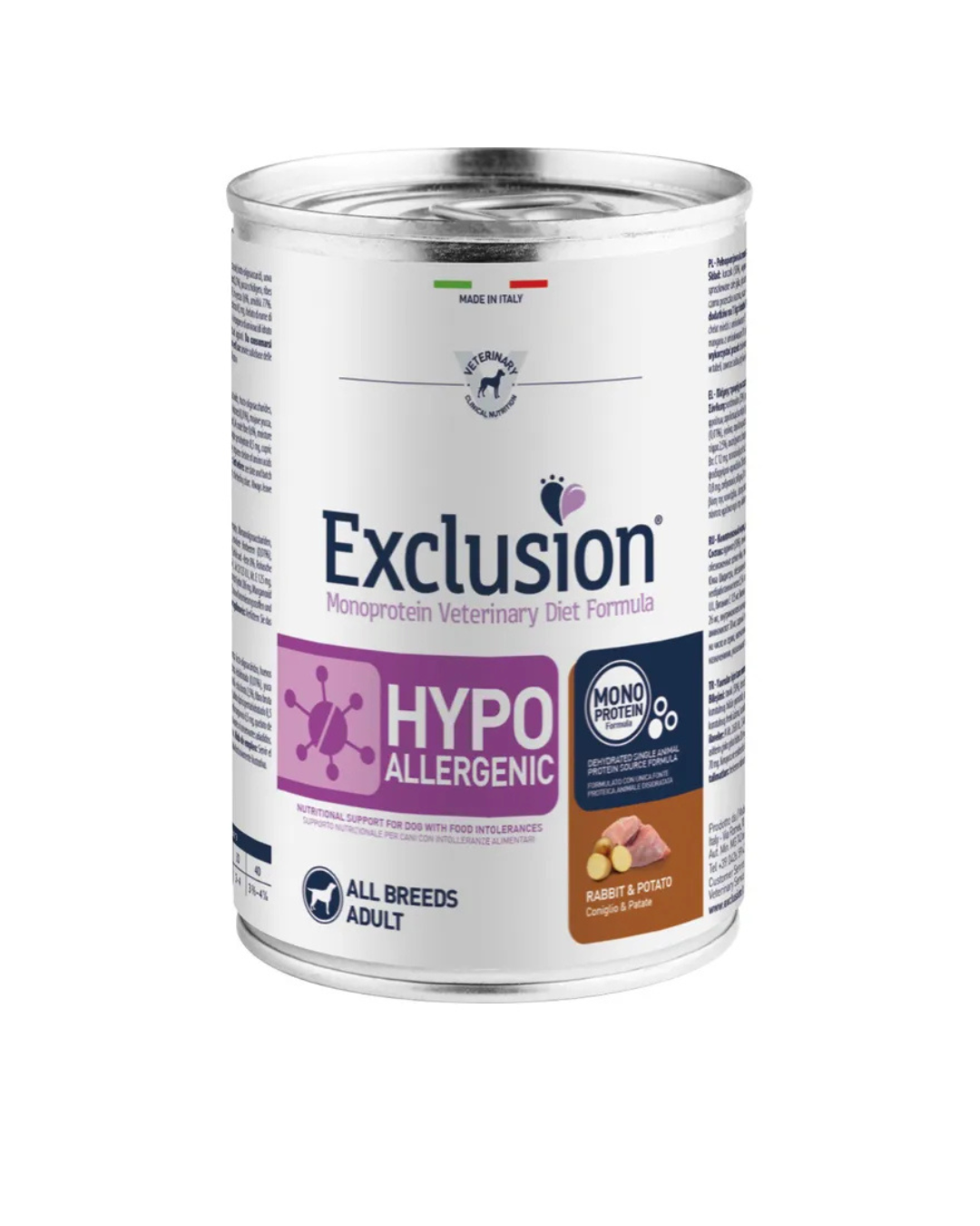 Exclusion - Diet Hypoallergenic Coniglio e Piselli 200gr