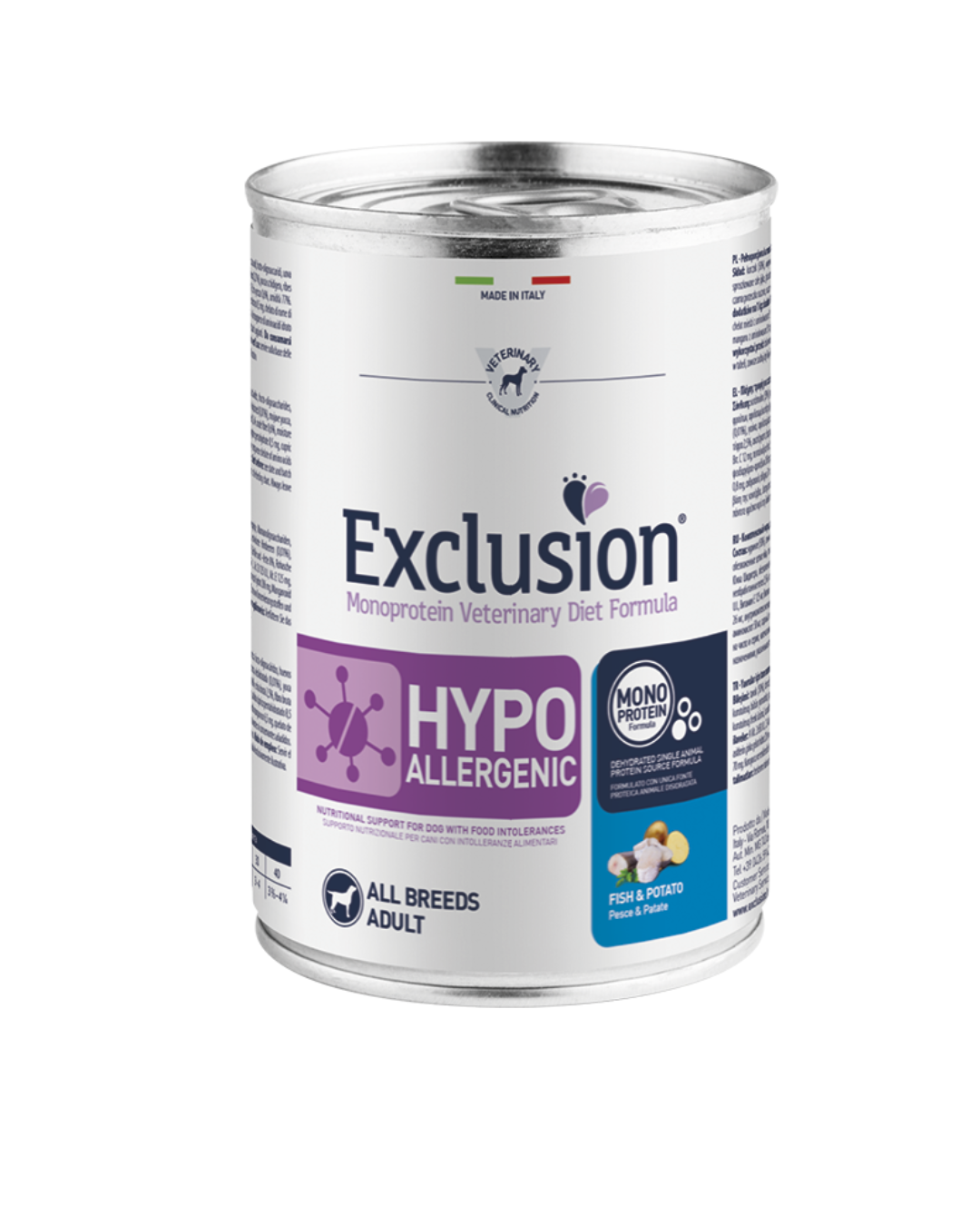Exclusion - Hypoallergenic Monoproteico Pesce e Patate - 400g