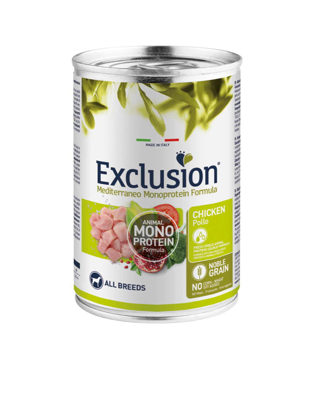 Exclusion - Mediterraneo Monoproteico Noble Grain Dog Adult All Breed - Pollo 400gr
