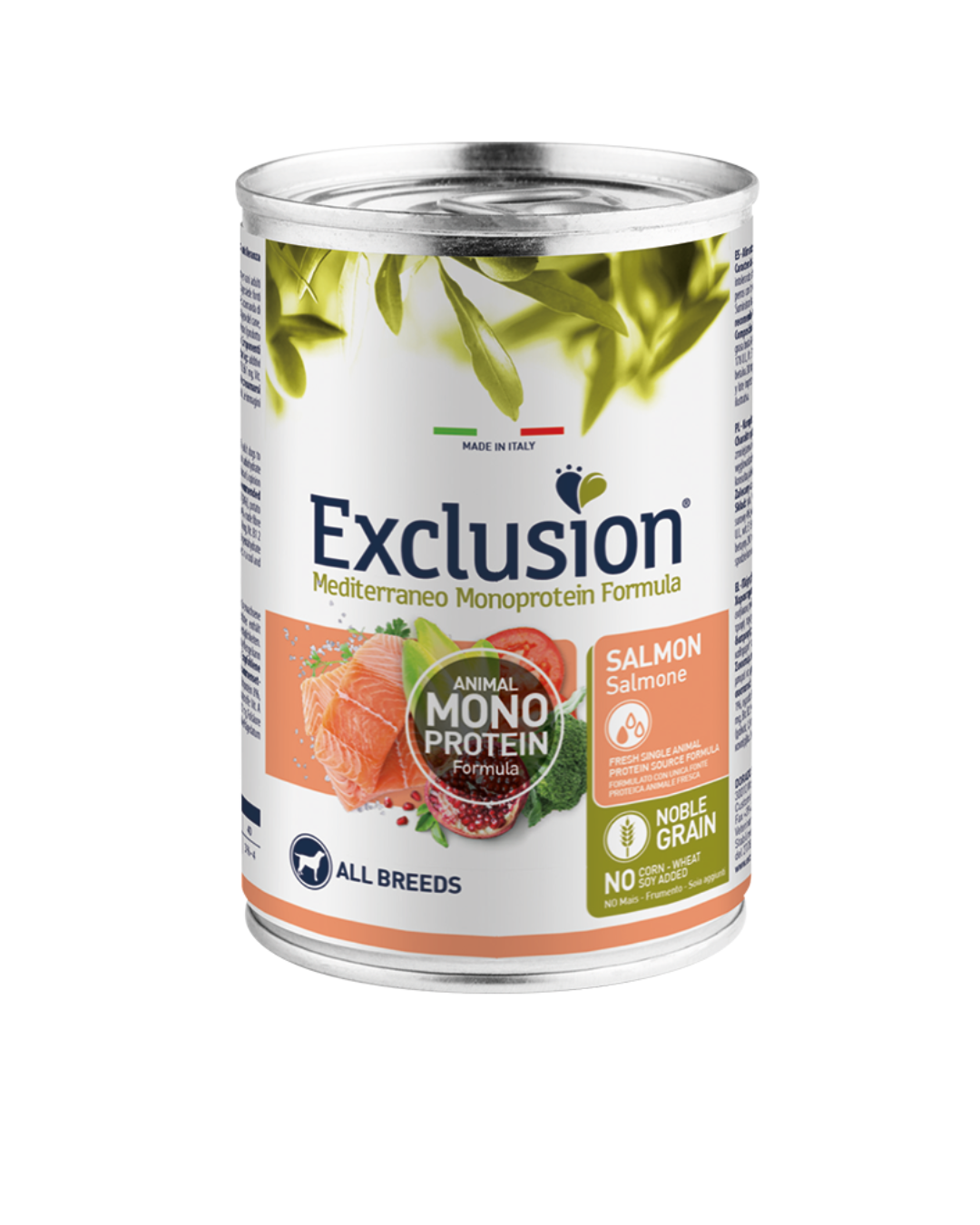 Exclusion - Mediterraneo Monoproteico Noble Grain Dog Adult All Breeds - Salmone 400g