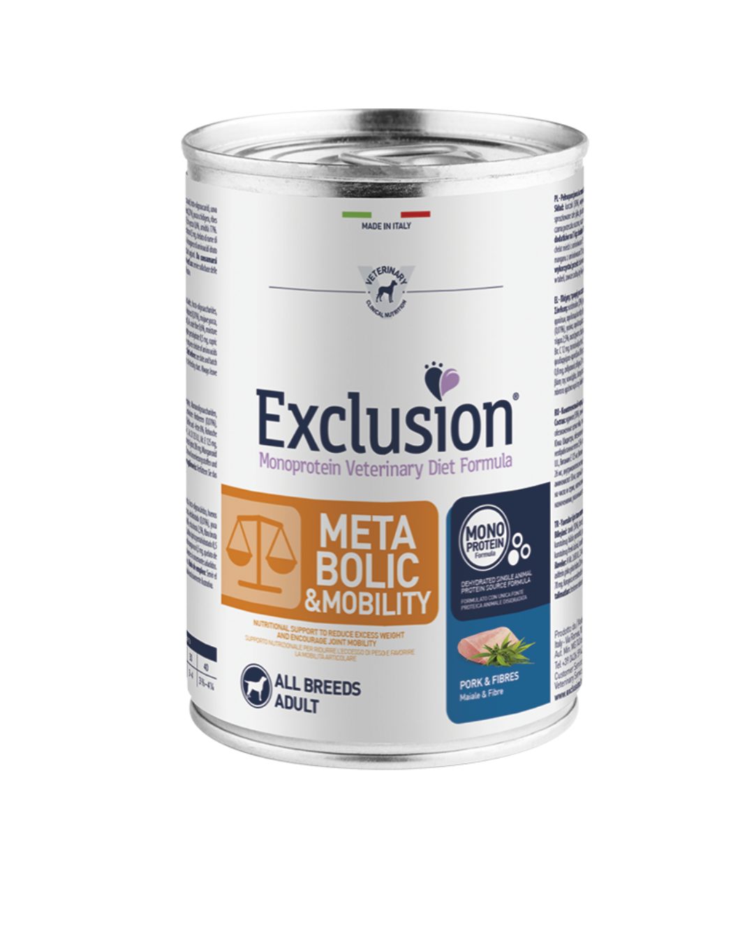 Exclusion - Metabolic e Mobility Monoproteico Maiale e Fibre - 400 gr