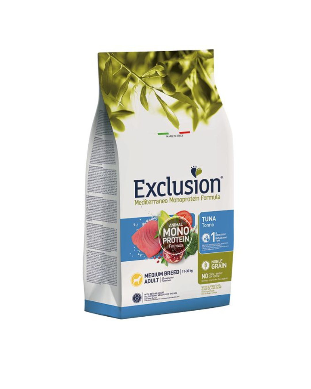 Exclusion - Monoprotein Noble Grain Adlut Medium - Tuna 12kg