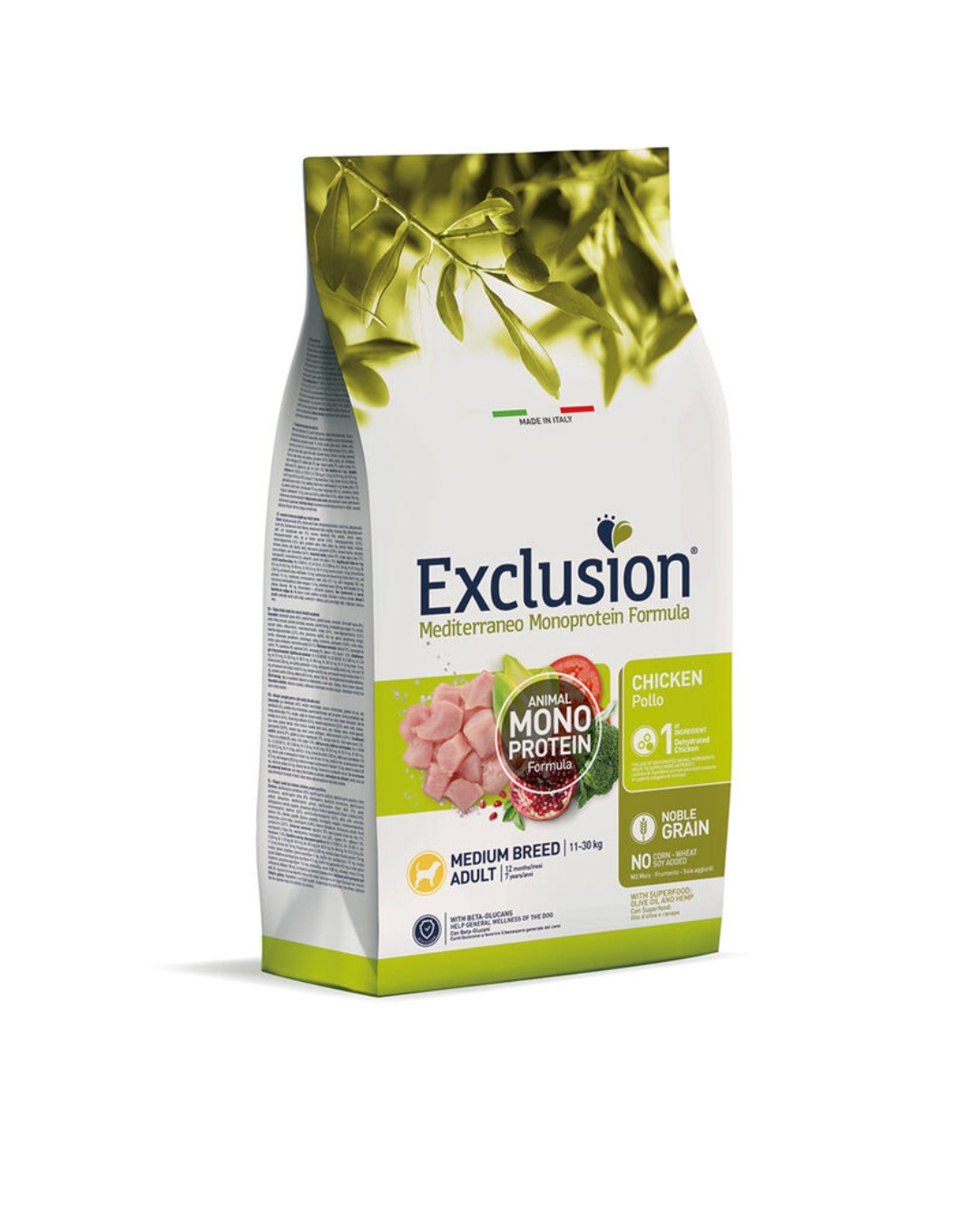 Exclusion - Monoprotein Noble Grain Adult Medium Dog - Chicken 3kg