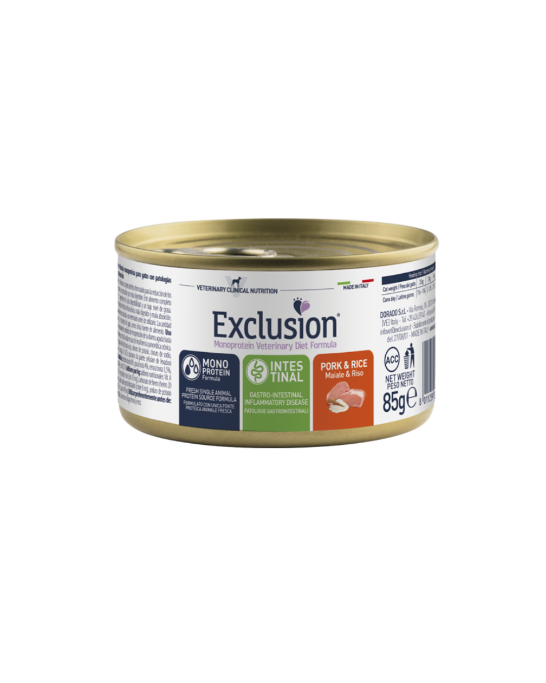 Exclusion - Veterinary Diet Cat Intestinal - Pork and Rice 85gr