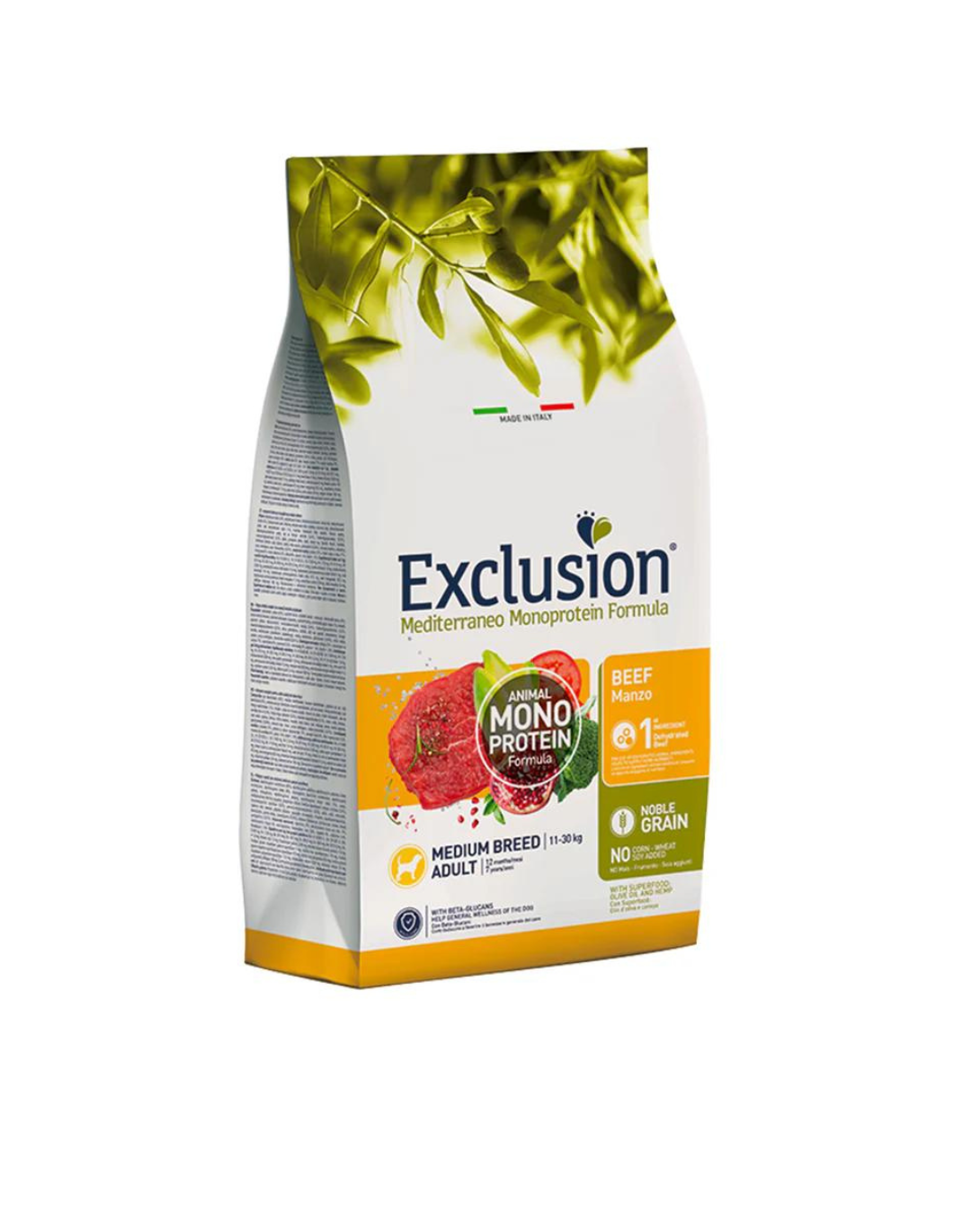 Exclusion - Monoprotein Noble Grain Medium Adult Dog - Beef 3kg