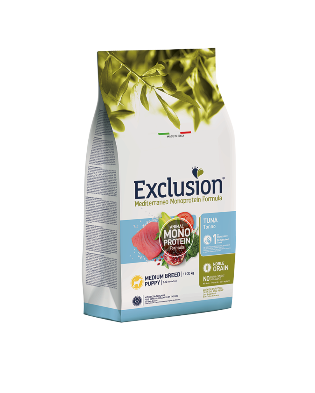 Exclusion - Monoproteico Noble Grain Puppy Medium - Tonno 3kg