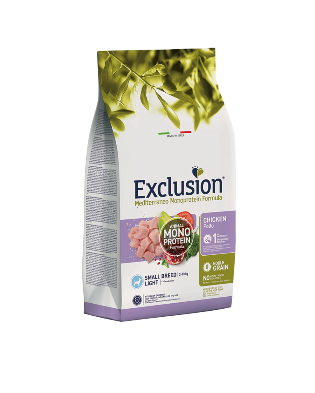 Exclusion - Monoproteico Noble Grain Small Breed Light- Pollo 2kg