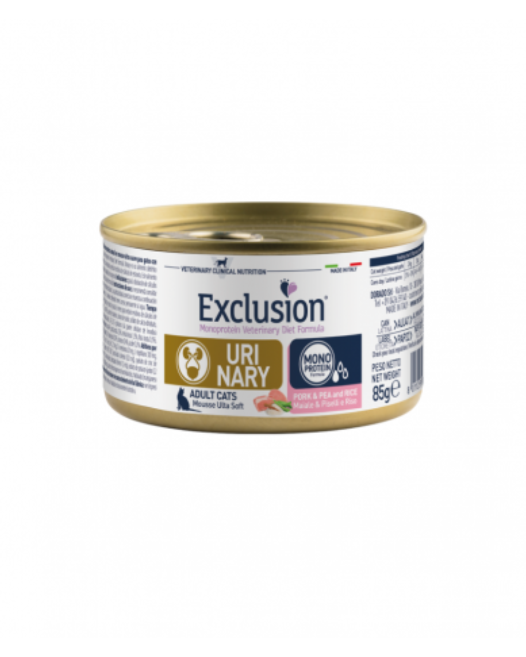 Exclusion - Veterinary Diet Cat Urinary Stress - Pig Peas and Rice 85gr