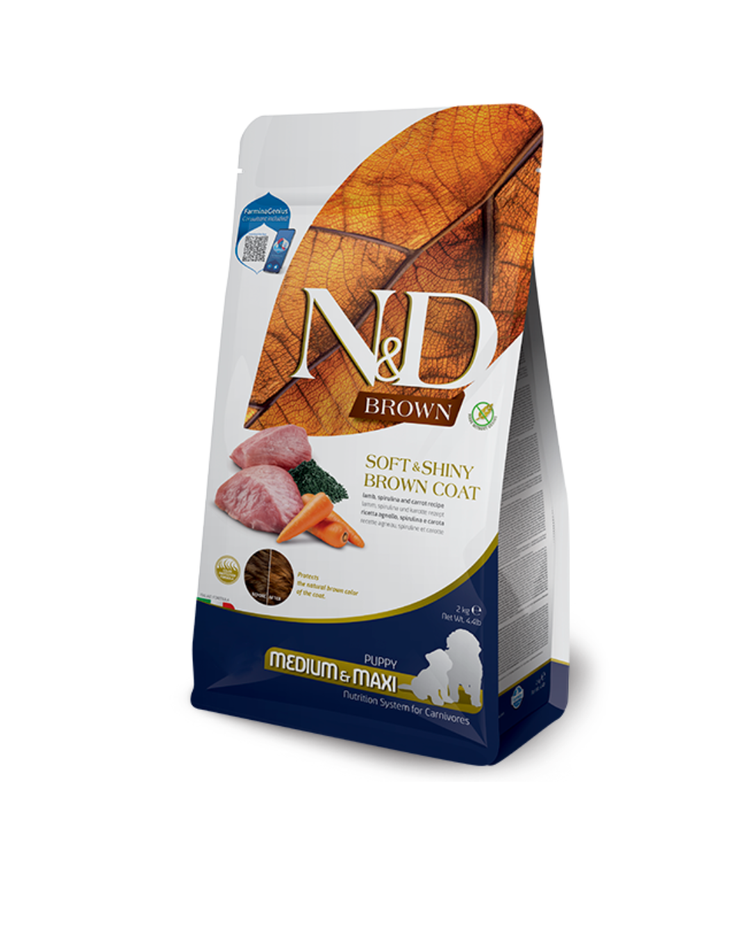 Farmina - N&D - Brown - Dog Puppy Minii - Agnello, Spirulina e Carota 1,5kg