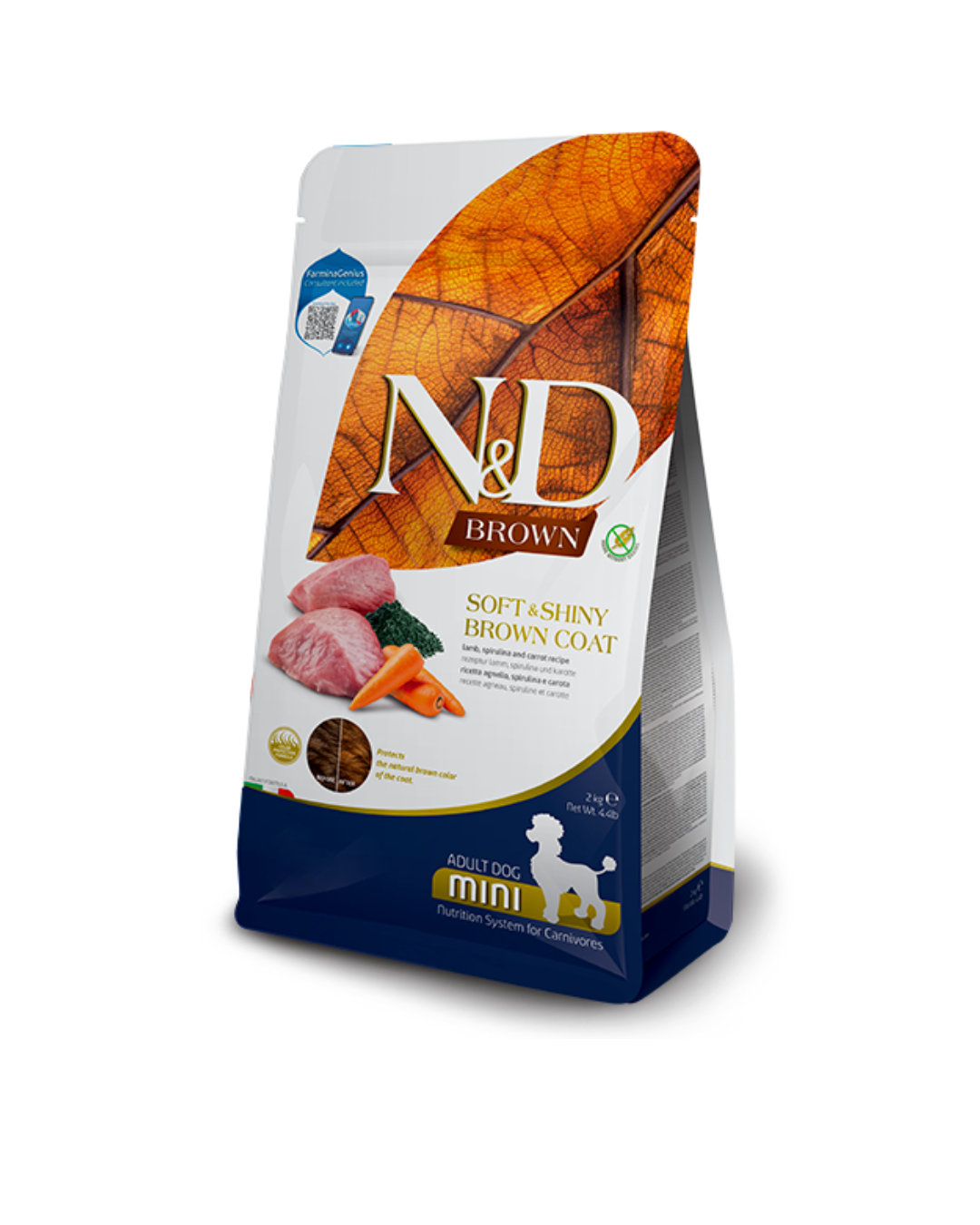 Farmina - N&D - Brown Dog Adult Mini - Agnello, Spirulina e Carota 2kg