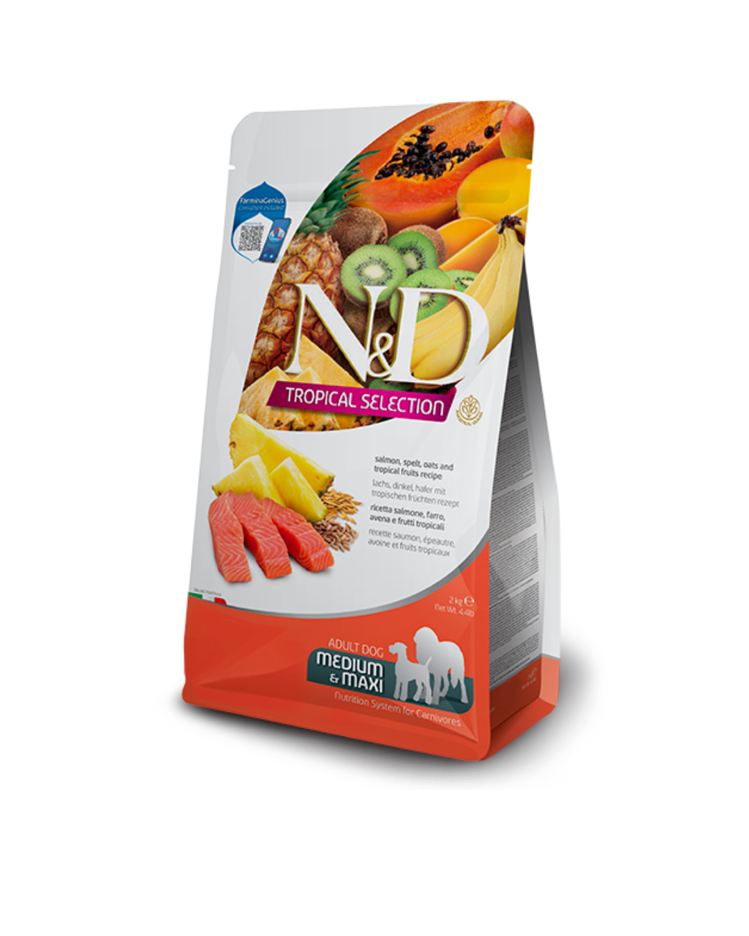 Farmina - N&D -Dog Adult Medium Maxi Tropical - Salmone 10kg